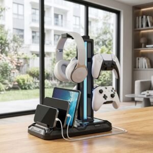 kdd-headset-stand-rotatable-hanger-usb-ports.webp
